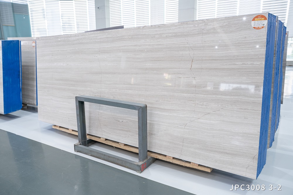 Wooden White Marble Slab